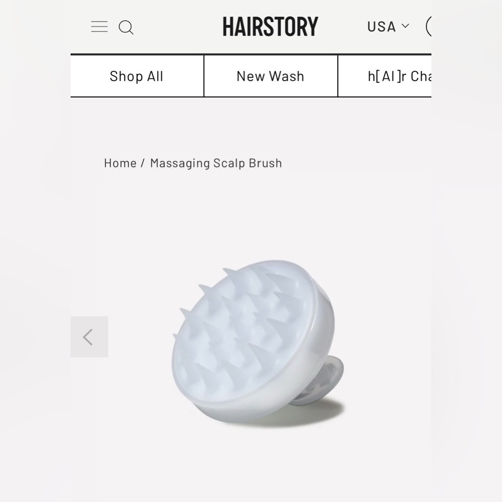 Hairstory Hair Scrubber White Plastic